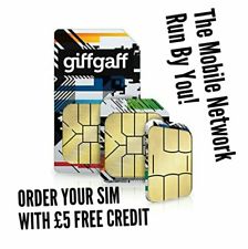 GIFFGAFF 3 IN 1 SIM CARD WITH £5 FREE CREDIT (55057)