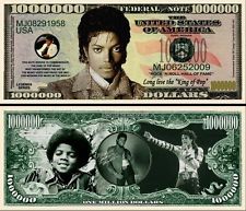 MICHAEL JACKSON - BILLET de Collection ONE MILLION DOLLAR ! COLLECTOR MICKAEL