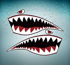 Autocollant sticker voiture moto tuning dent requin avion flying shark XL tiger
