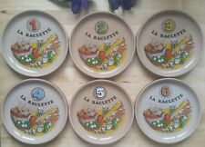 Assiettes pour raclette/fondue/fromages en Grès de GIEN 