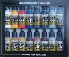 AIRBRUSH PAINTS - VALLEJO MODEL AIR BASIC COLOR KIT - 16 x 17ml BOTTLES - 71.178