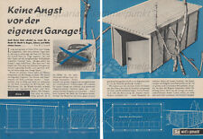 Bauplan Garage im Stil der 50er Jahre - Original von 1958