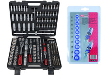 KS TOOLS Steckschlüssel-Satz 195-tlg Knarrenkasten Magneteinlagen Ratschenkasten