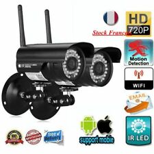 2X Wifi Sans fil Caméra CCTV extérieur surveillance de sécurité IR Vision Nuit