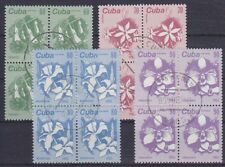 Südamerika Mi Nr. 2810 - 2813 4er Blocks, rund gest., Blumen Flora, used