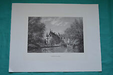 Gravure représentant le château d'Azay le Rideau