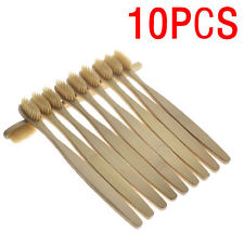 10Pcs Soins Bucco-dentaires Durable Brosse à Dents Bambou écologique Doux 