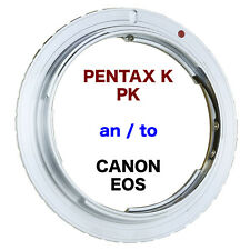 PK-EOS  Pentax K   Objektiv Lens Adapter an -To Canon EOS Kamera EF Mount 