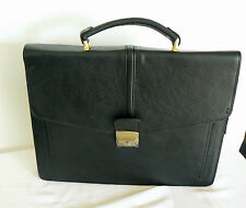 Porte Documents CARTABLE Serviette  CUIR de Vachette grainé NOIR sacoche