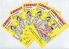 ILLUSTRATEUR ALEXANDRE SIGNE DU ZODIAQUE CAPRICORNE / NU / NUE / LOT DE 5 CARTES
