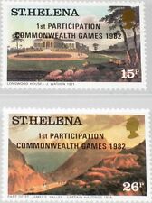ST HELENA 1982 365-66 376-77 1st participation Commonwealth Sport Games ovp MNH