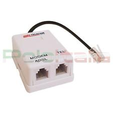 Filtro ADSL RJ11 TELECOM splitter telefonico adattatore sdoppiatore telefono fax