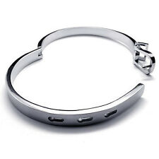 Bracelet noir en acier inoxydable avec bracelet en acier inoxydable pour hommes