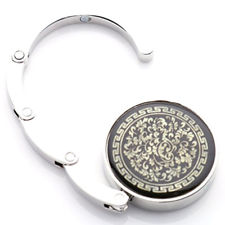 Accroche Sac Porte-Sac Crochet de Sac a Main Pliable, Rond Motif de Fleurs Vi ey