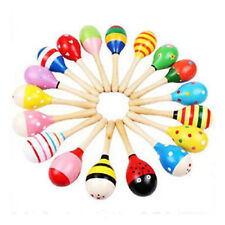 Maracas Hochet Sable Percussion en Bois Instrument Musique Bébé Enfant Jeux Toy