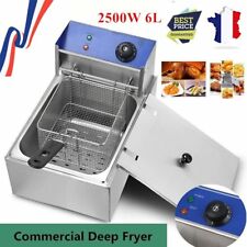 Friteuse Électrique 6L 2500W Acier Inox Monocylindre Frites Nouveau Antirouille
