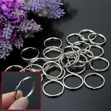 LOT 50 Anneaux Porte-clés Argenté Métal Nickel Acier Pour Clef Bijoux DIY NEUF