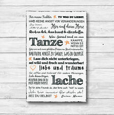 Shabby Deko Wand Schild Holz Dekoschild Geschenk Für meine Tochter 20 x 30 cm