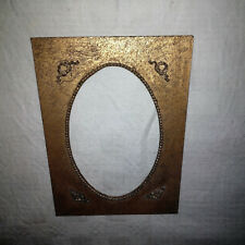 Passe-partout icône relique bois doré patiné format extérieur 13 x 18 cm.