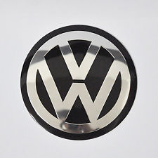 4 PCS SET Volkswagen VW Wheel 60 mm Stickers Black Alloy Decal Emblem Hub Cap
