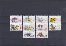 FRANCE 2014 CROIX ROUGE LES FLEURS SERIE COMPLETE DE 10 TIMBRES OBLITERE
