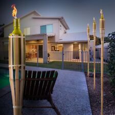 3er Set Außen Beleuchtung Bambus Fackeln Höhe 1,60 m Event Dekoration Geburtstag