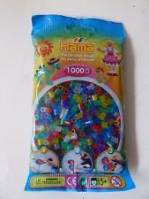 HAMA.  1000 PERLES à REPASSER  Transparentes  avec Paillettes