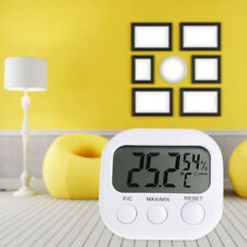 Digital LCD Thermomètre Extérieur Intérieur Hygromètre Humidité Horloge 0℃-50℃