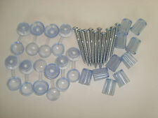 100 x Corrugated PVC Sheet Fixings, Including Spacers & Sealing Caps