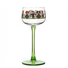 6 Verres à Vin d'Alsace traditionnels motif HANSI