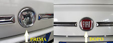 ADESIVO LOGO FREGIO 3D FIAT x 500 GRANDE PUNTO BRAVO CROMA anteriore posteriore