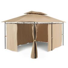 Tente pavillon de jardin Blumfeldt Grandezza gazebo 3x4m acier polyester -marron