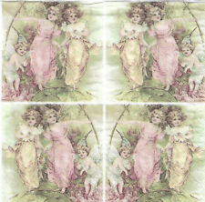 Lot de 2 Serviettes en papier Vignettes Muses Sagen Vintage Decoupage Collage