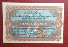GAND - GENT - Magnifique billet de Nécessité de 5 Francs du 12-03-1917 -- RARE