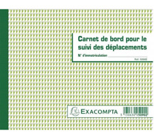 EXACOMPTA CARNET DE BORD SUIVI DE DEPLACEMENT COMMERCE AUTO VEHICULE TRANSPORT