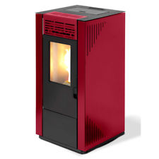 Divina fire stufa a pellet 7.4kw 170mc riscaldamento bordeaux 65 s-line DF53712