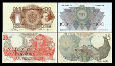 2x 25, 100 niederländische Gulden - Ausgabe 1947 - 4 alte Banknoten - 06
