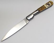 ANCIENNE VENDETTA 23 cm * ACIER 12C27 – BOIS DE CERF