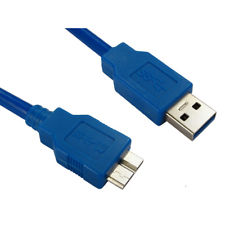 75cm USB 3.0 Type A Male to Micro B Male Data Cable Lead Super Fast Speed - Blue