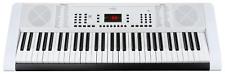 CLAVIER PIANO NUMERIQUE ELECTRIQUE SYNTHETISEUR 61 TOUCHES 128 SONS LCD BLANC