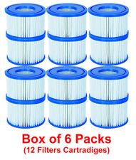 Bestway 12 Filter Cartridges VI 58323, Lay-Z-Spa Miami Monaco Vegas Palm Springs