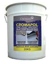 20kg Cromapol Acrylic Roof Coat Paint Sealant Flat Garage Roof Seal Repair Grey