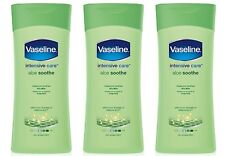 Vaseline Soins Intensifs Aloés Soulage Lotion 200ml x3 (Triple Pack) Peaux