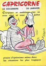 CARTE POSTALE ILLUSTRATEUR ALEXANDRE / SIGNE DU ZODIAQUE / CAPRICORNE / NU / NUE
