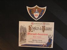 01 ETIQUETTE HOSPICES DE BEAUNE 1959 MEURSAULT GENEVRIERES CUVEE BAUDOT 
