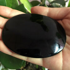Noir Obsidian Cristal de Quartz Ovale Obsidienne Guérison Reiki Pierre Roche