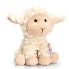 TRES MIGNON PETIT AGNEAU CREME PELUCHE DOUDOU POUR BEBE / ENFANT 