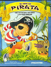 IO SONO UN PIRATA-I'M A PIRATE-LIBRO+GADGET BENDA MONETA CAPPELLO-ISOLA TESORO
