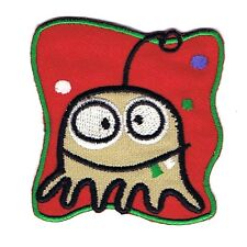 Monster, Ungeheuer, rot, beige,grün  Applikation zum Aufbügeln, Patch, Aufbügler