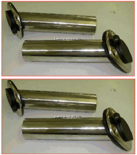 PORTE CANNE INOX A ENCASTRER  X  4  NEUF